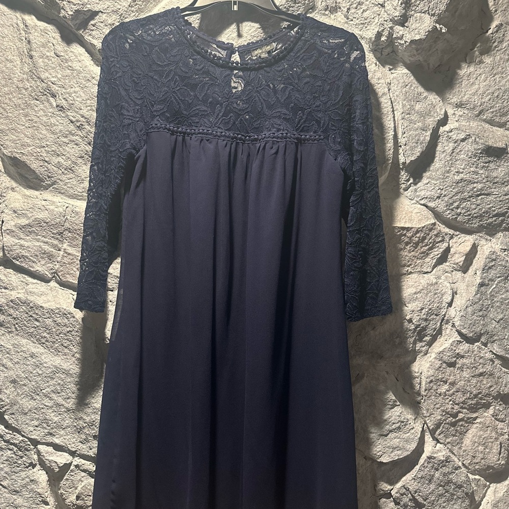 Lily Rose Midnight Blue Lace Dress